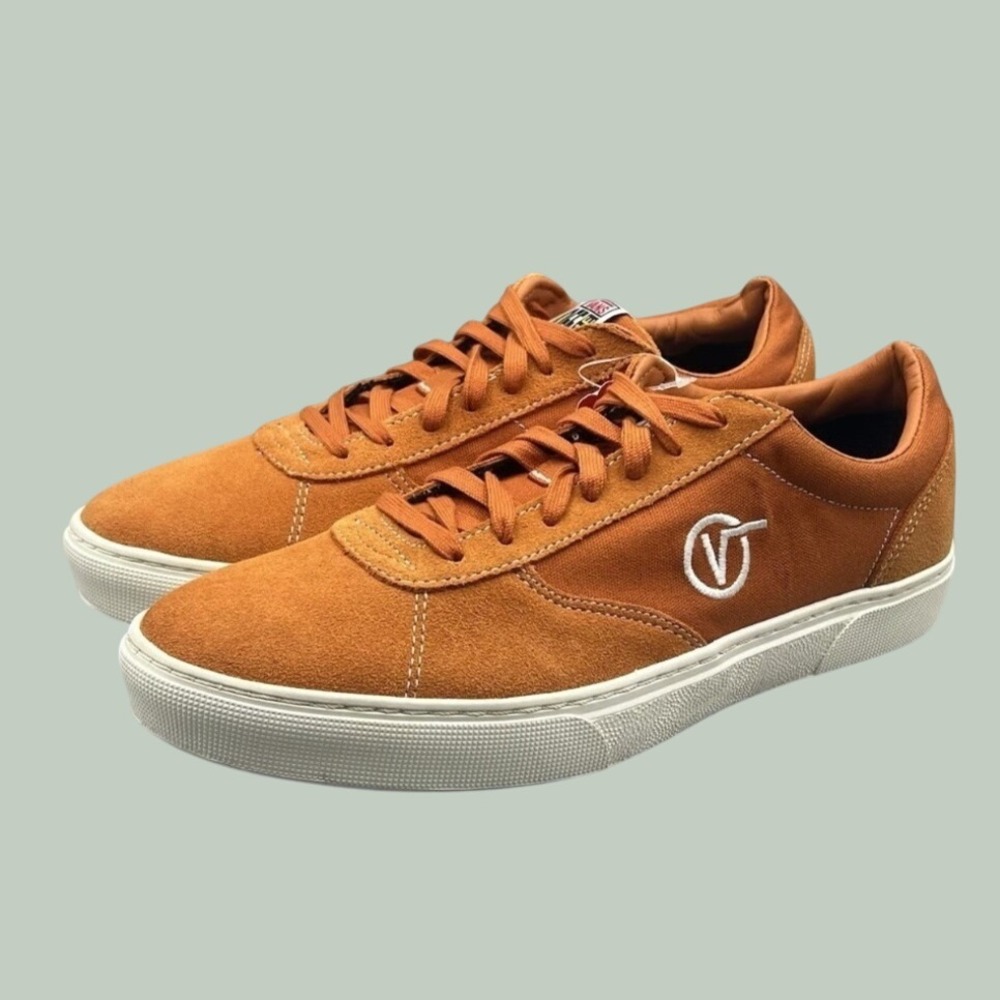 Vans Paradoxxx Glazed Ginger Orange Suede Canvas Skate Shoes Men's Size 13 NEW